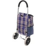 Тележка хозяйственная с сумкой (100*40*35см, колеса 21см,грузоподъемность до50 кг) синяя SYD100B-1