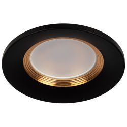 Встраиваемый светильник алюминиевый ЭРА KL107 BK/GD MR16 GU5.3 черный золото