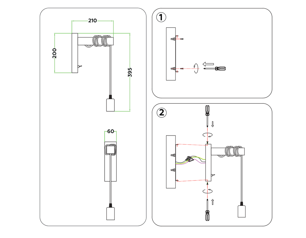Ambrella Настенный светильник с выключателем в стиле лофт Loft TR8181