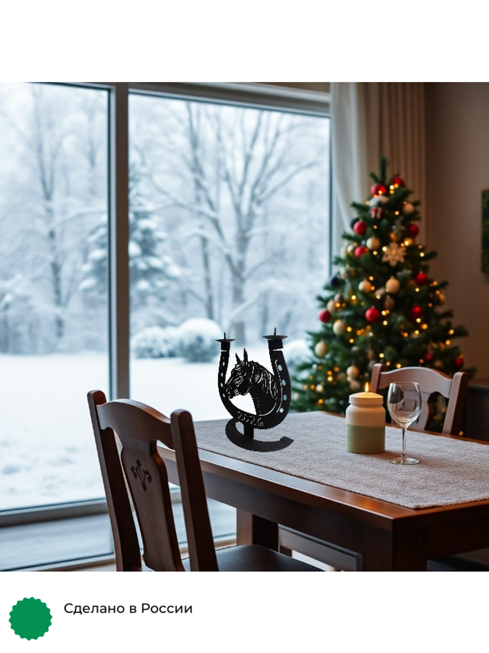 Подсвечник для свечей "Подкова"