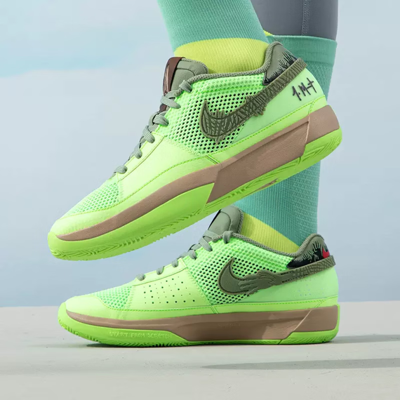 Кроссовки NIKE Ja 1 Детские беговые кроссовки с низким верхом Зеленый Унисекс