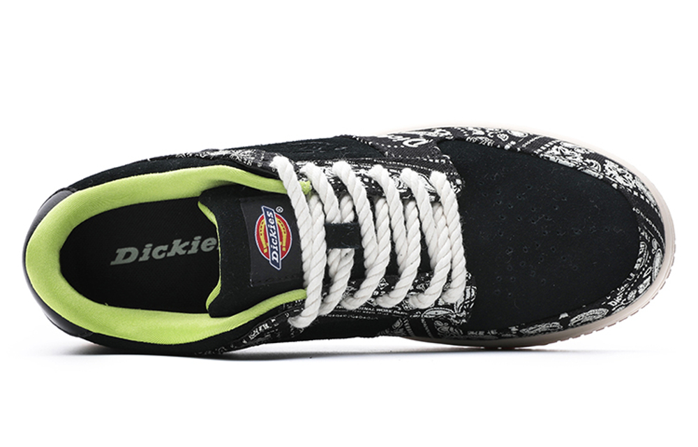 Dickies Trendy Multicolor Comfortable And Versatile Low top Skateboard Shoes Men"s Black White