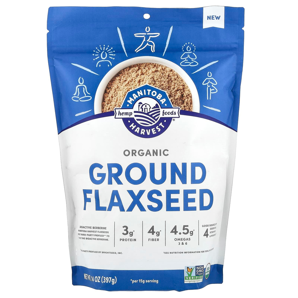 Manitoba Harvest, Органическое молотое льняное семя, 397 г (14 унций)