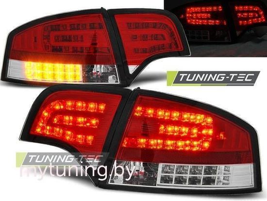 Задние фонари RED WHITE LED для Audi A4 B7 sedan