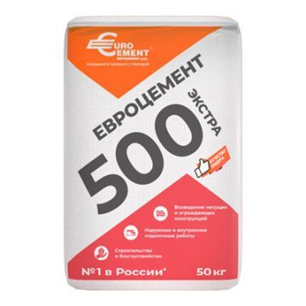 Портландцемент Евроцемент М-500 Экстра 50 кг