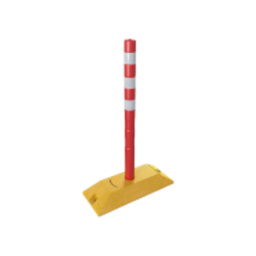 Делиниатор дорожный резиновый ДДР-610 со столбиком сигнальным упругим 900 мм