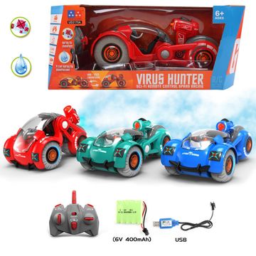 Машина на радиоуправлении трюковая Virus Hunter (пар, звук)