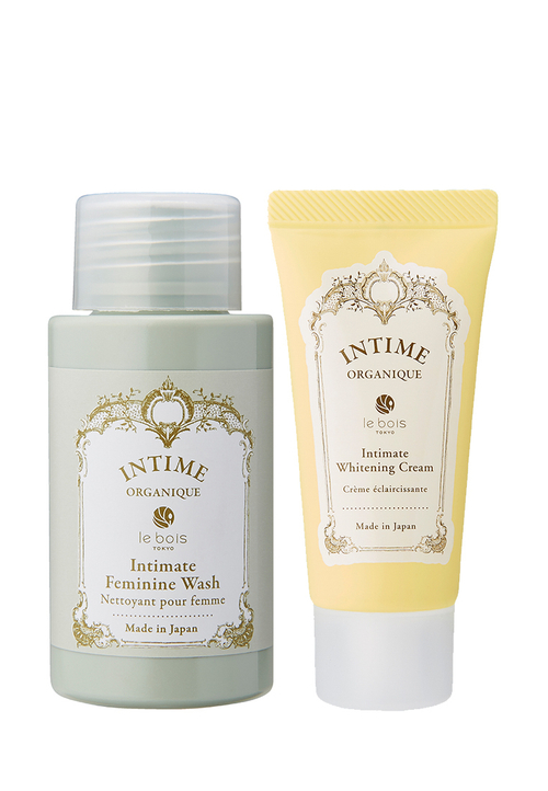 INTIME ORGANIQUE ДОРОЖНЫЙ НАБОР Деликатный очищающий гель/Осветляющий крем для деликатных зон - Intime Organique Travel, 2*30 мл