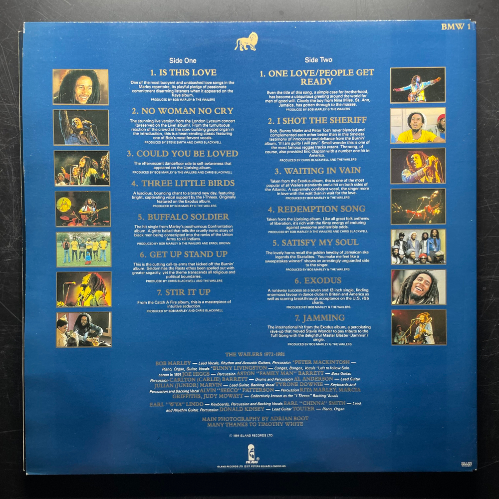 Bob Marley & The Wailers ‎– Legend - The Best Of Bob Marley And The Wailers (Швеция 1984г.)