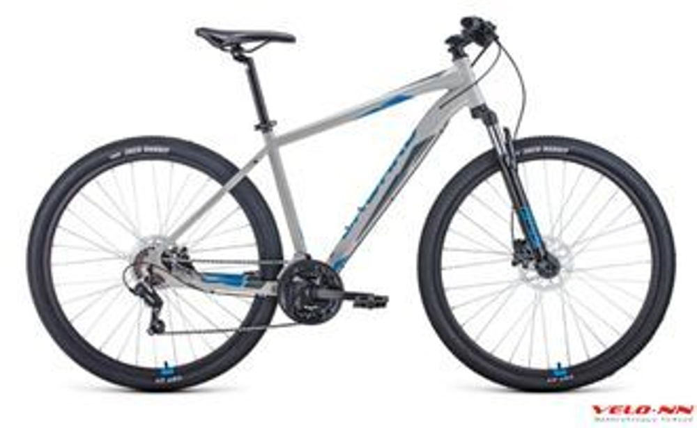 Велосипед 29' Forward Apache 29 3.2 disc Серый/Синий