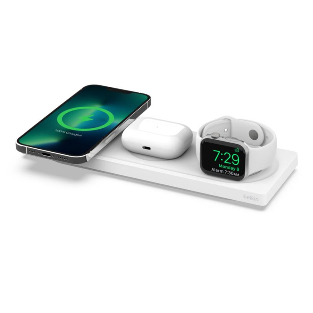 Зарядная станция MagSafe Belkin BoostCharge Pro для iPhone, Apple Watch и AirPods (WIZ016, EU) Сертификация MFi