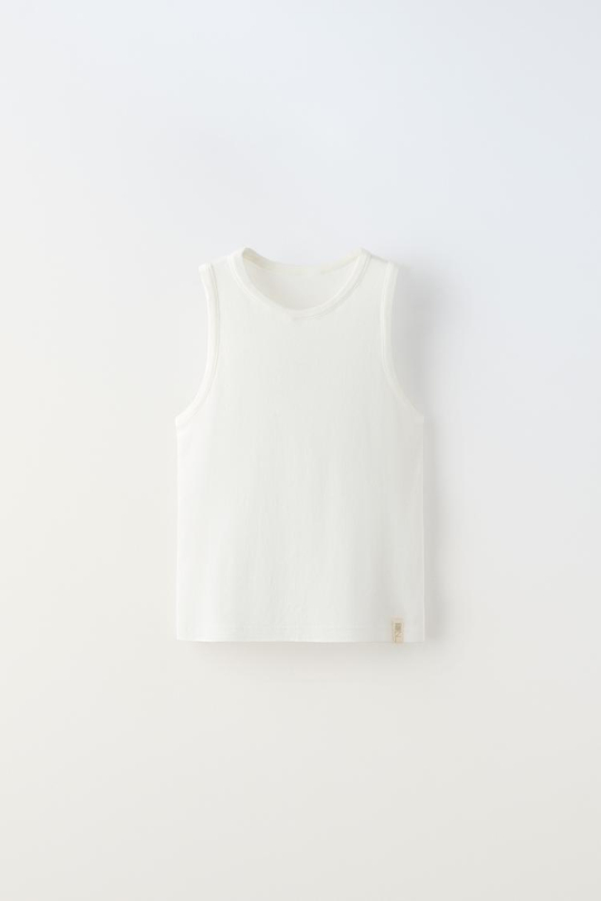 ZARA ТОП TRUE NEUTRALS SLEEVELESS, БЕЛЫЙ