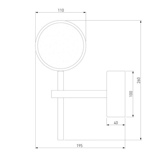 90173/1 / настенный светильник / хром