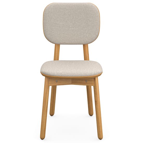 Стул с обивкой saga, рогожка, бежевый