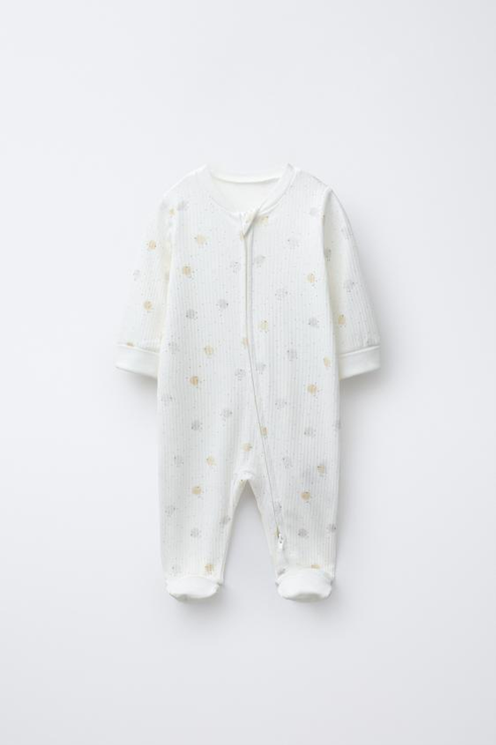 ZARA КОМБИНЕЗОН С ПРИНТОМ «ЦЫПЛЯТА», ТРАНСФОРМИРУЮЩИЙСЯ В НОСОК, ЭКРЮ