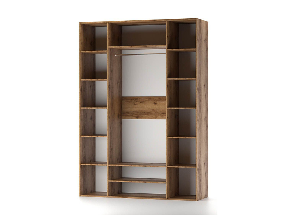 Харди шкаф четырехдверный Дуб Делано Темный / Грин софт