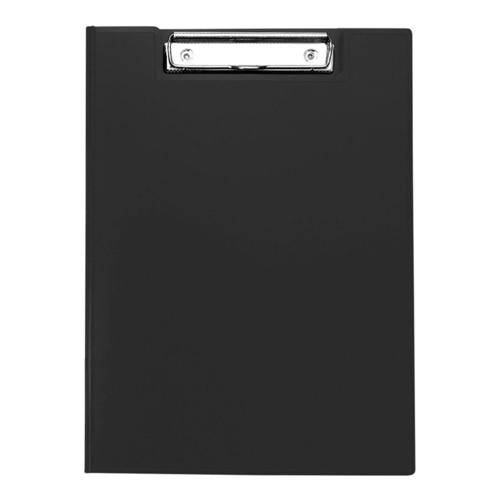 Папка-планшет с зажимом Спейс, пластик, черная