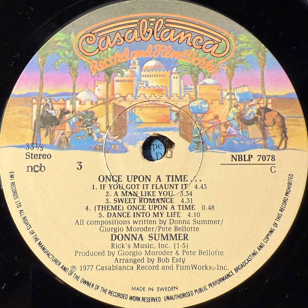 Donna Summer ‎– Once Upon A Time 2LP (Швеция 1977г.)