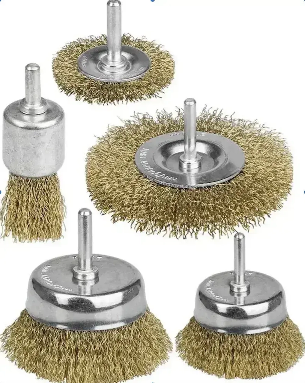 Набор щеток-крацовок для дрели и шуруповёрта. Корщётка металлическая для удаления ржавчины