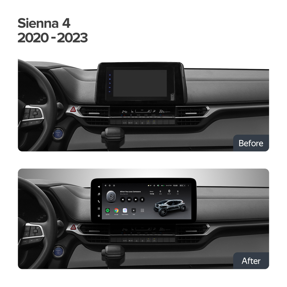 Переходная рамка магнитолы TOYOTA SIENNA 2021+ 12,3 дюймов
