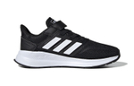 Middle-aged children adidas neo Run Falcon comfortable and versatile non-slip wear-resistant low-top running shoes black and white