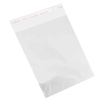 Пакеты БОПП с клеевым клапаном, КОМПЛЕКТ 100 штук, 20х30 + 4 см, 30 мкм, с усиленным швом, BRAUBERG