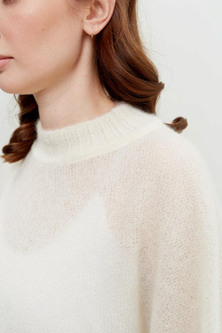 Пончо пуховое Т005-02 экрю