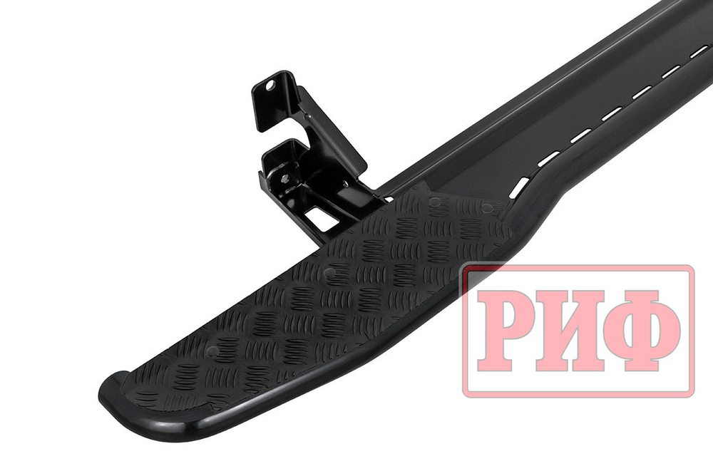 Пороги силовые Toyota Land Cruiser Prado 120 черные РИФ
