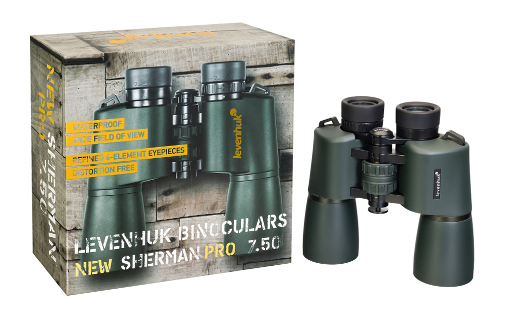 Бинокль мощный профессиональный Levenhuk New Sherman PRO 7x50