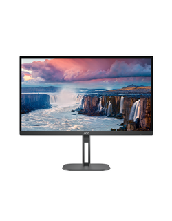 Монитор 27" AOC Q27V5N 2560x1440, WLED, 16:9, VA, 300cd, 4000:1, 20M:1, 4ms, 178/178, HDMI, DP, 75Hz, Speakers, HAS, Pivot, Tilt, Swivel, Внут, VESA, Black, 3y