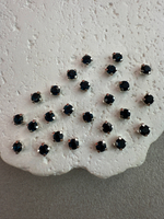 Шатоны 4 мм, Темно-синий в серебре, 25 шт