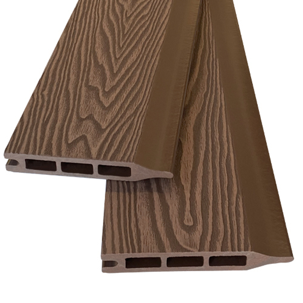 Заборная панель шип-паз EasyDecking Wood-X 146х20х3010 Коричневый 3D