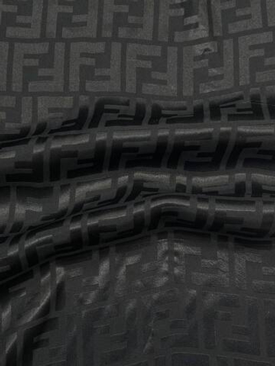 Шелк Fendi черный с дизайнерским лого