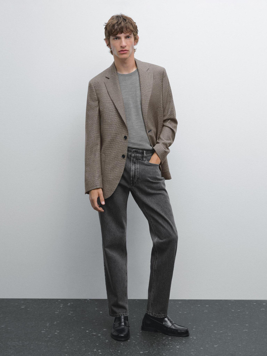 Massimo Dutti Зауженные джинсы, серый