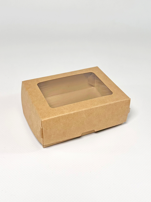 Коробка 10 х 8 х 3,5 см с окошком и ламинацией