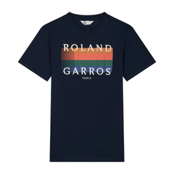 Мужская теннисная футболка Roland Garros Color Lines - navy blue