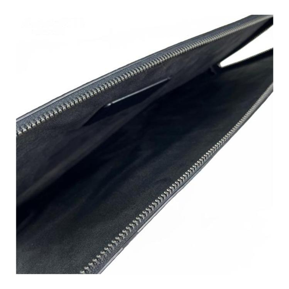 COACH Leather Clutch Laptop Bag Large Men"s Dark Blue