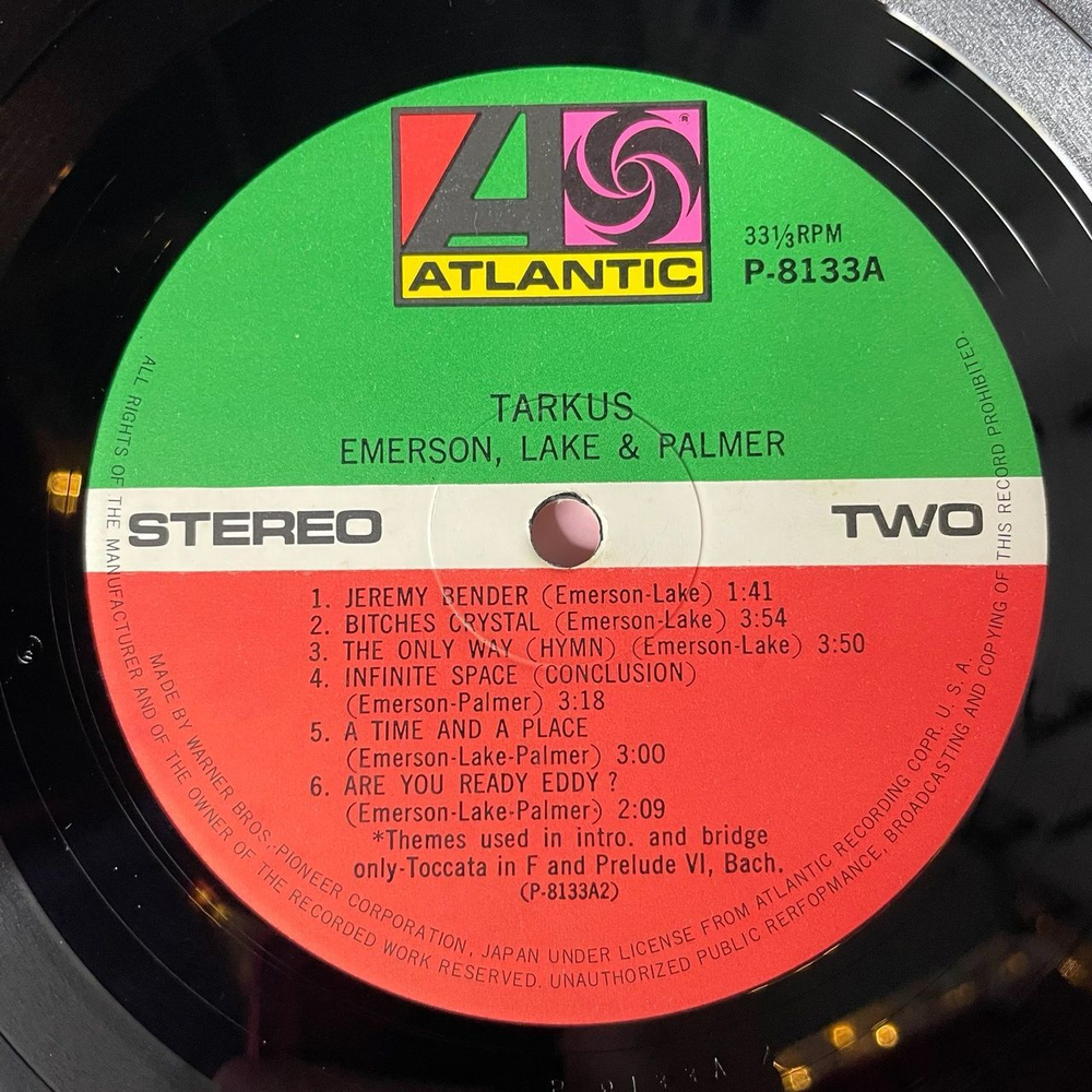 Винтажная виниловая пластинка LP Emerson, Lake and Palmer Tarkus (Japan 1971) (No Obi) Jeremy Bender