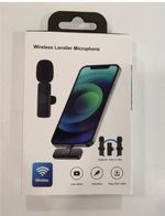 Петличный микрофон Bluetooth/ Беспроводная петличка для записи звука lightning / Черный