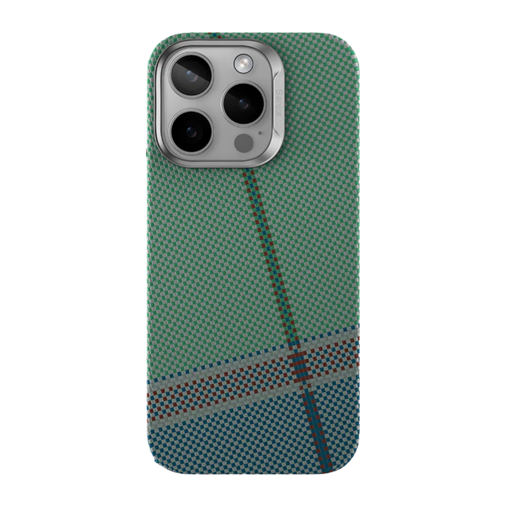 Кевларовый чехол MagSafe Benks ArmorAir PassionGreen для iPhone 16 Pro Тонкий чехол из арамидного волокна DuPont Kevlar плотностью 1500 ден