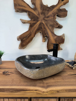 Раковина из речного камня RS-65891 55х39х15 из натурального камня