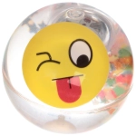 Мяч 6,5 см «Смайлики» (попрыгун с водой и подсветкой) СТИКЕР НА ВЛОЖЕНИЕ