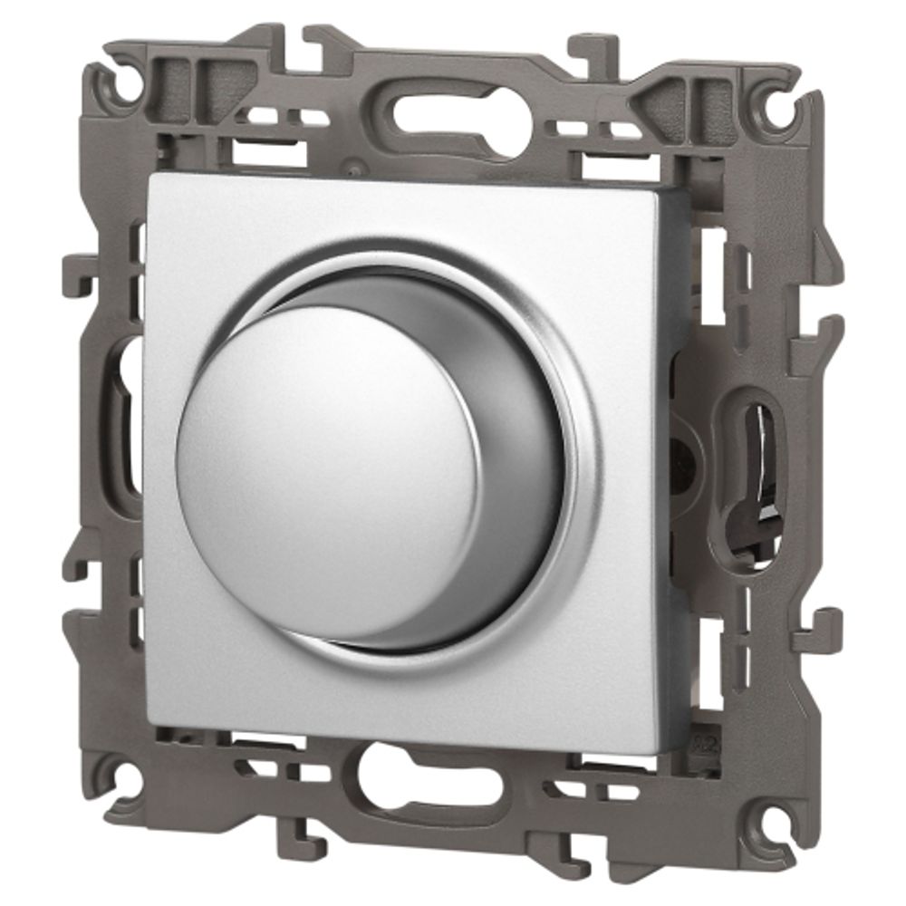 14-4101-03 ЭРА Светорегулятор поворотно-нажимной, 400ВА 230В, IP20, Эра Elegance, алюминий | Elegance Алюминий