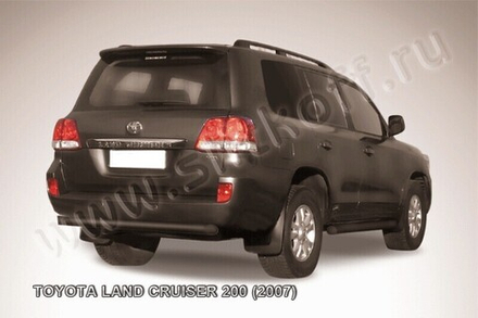 Защита заднего бампера Toyota Land Cruiser 200 (2007-2012) d76 короткая серебристая