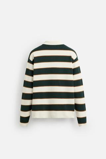 ZARA МЯГКОЕ ТРИКОТАЖНОЕ ПОЛО, ПОЛОСКИ