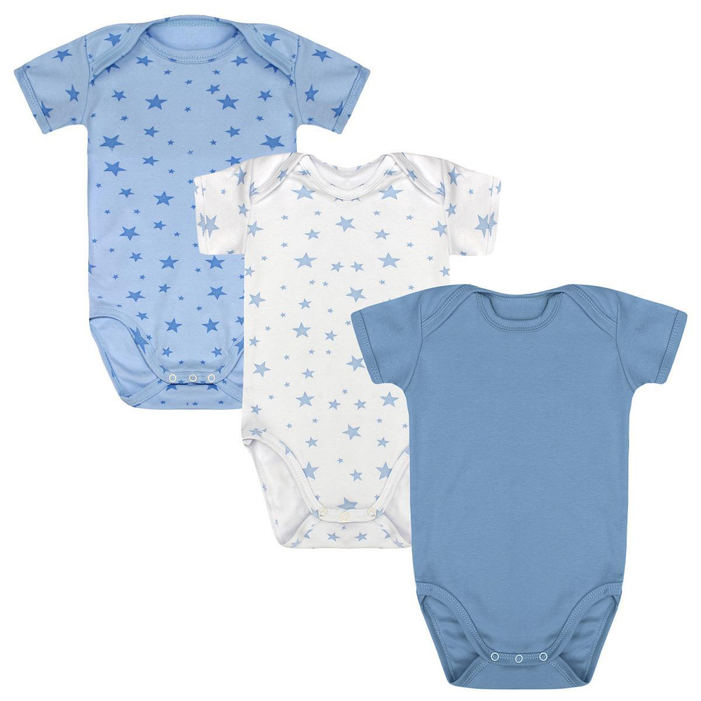 Набор боди короткий рукав (3шт), р.р. 74, для мальчика, цв в ассорт, (Аmoteks)