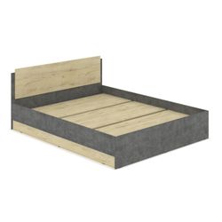 Кровать двухспальная "Аманда" А16 (Камень темный\Ирландский дуб)