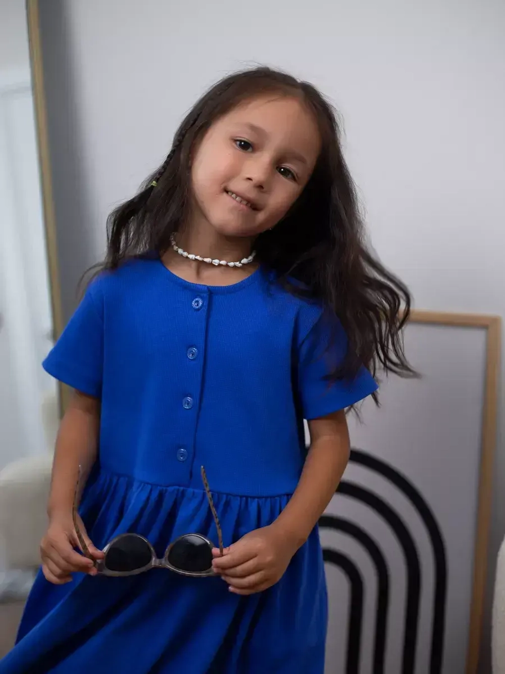 Платье в сад с коротким рукавом для детей