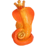 Фигурка новогодняя «Змейка в короне» 4*4*8 см, микс