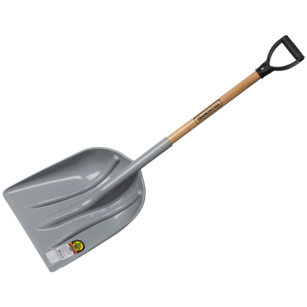 Лопата Tramontina 77540425 серая пластиковая для снега рукоятка 79 см эвкалипт